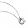 PANDORA Organisk Formet Pavé Cirkel Sølv Collier-halskæde