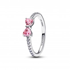 PANDORA Funklende Pink Sløjfe Ring