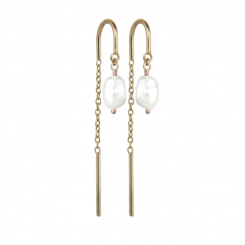 JEBERG Baroque Pearl Chain Øreringe