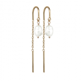 JEBERG Baroque Pearl Chain Øreringe